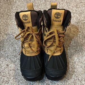 Timberland, Men’s Snow Duck Boots, US 11.5, Black Waterproof, Pre-owned